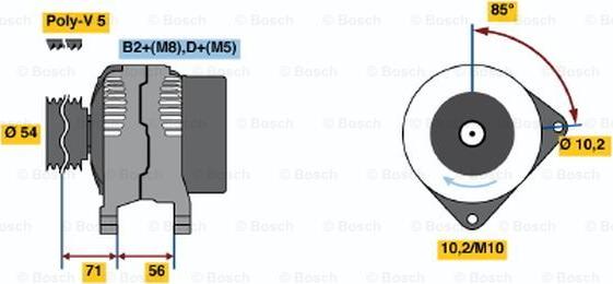 BOSCH 0 124 425 020 - Alternator furqanavto.az