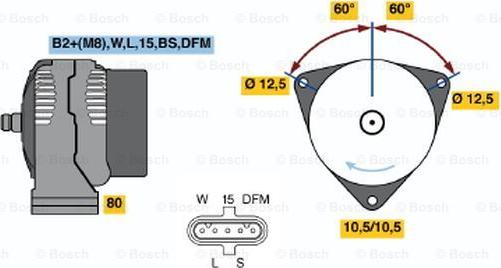 BOSCH 0 124 555 032 - Alternator furqanavto.az