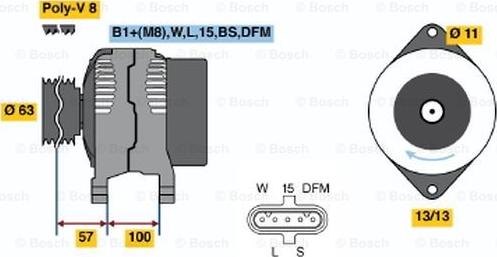 BOSCH 0 124 555 028 - Alternator furqanavto.az