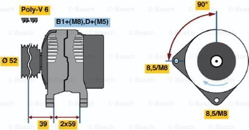 BOSCH 0 124 515 090 - Alternator furqanavto.az