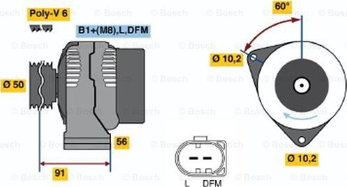 BOSCH 0 124 515 055 - Alternator furqanavto.az