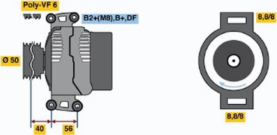 BOSCH 0124515084 - Alternator furqanavto.az