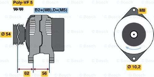 BOSCH 0 124 515 031 - Alternator furqanavto.az