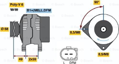 BOSCH 0 124 515 021 - Alternator furqanavto.az