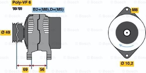 BOSCH 0 124 525 019 - Alternator furqanavto.az