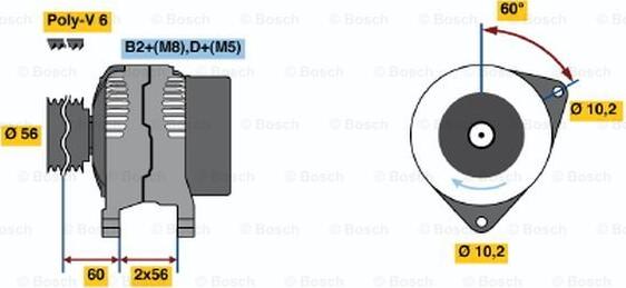 BOSCH 0 986 044 450 - Alternator furqanavto.az