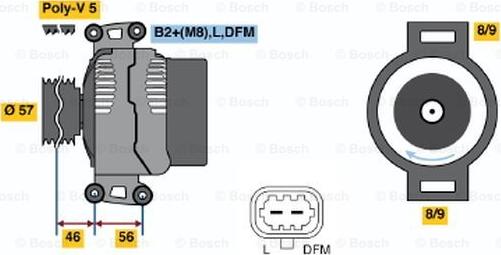 BOSCH 0 124 525 086 - Alternator furqanavto.az