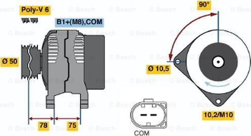 BOSCH 0 124 525 026 - Alternator furqanavto.az