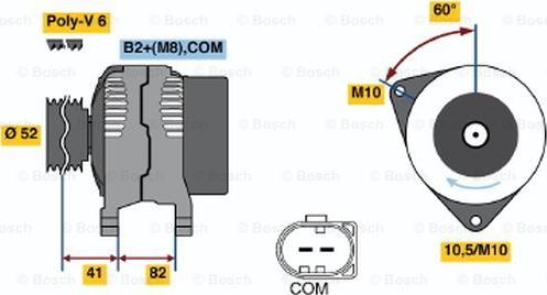 BOSCH 0 124 525 107 - Alternator furqanavto.az