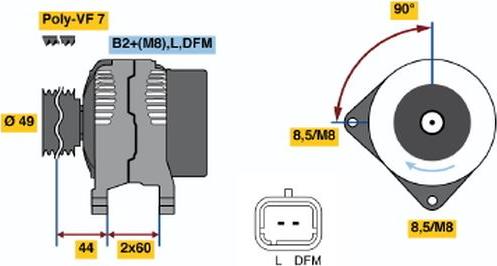 BOSCH 0124525137 - Alternator furqanavto.az