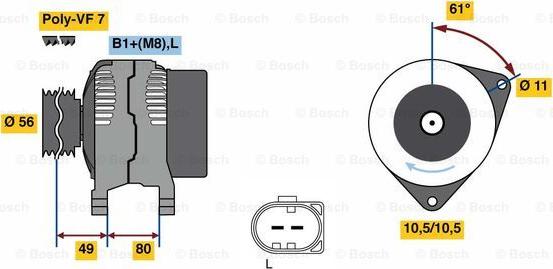 BOSCH 0 124 525 216 - Alternator furqanavto.az