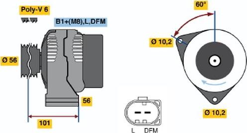 BOSCH 0 124 325 040 - Alternator furqanavto.az