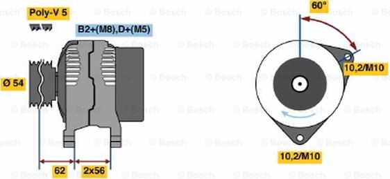 BOSCH 0 124 225 049 - Alternator furqanavto.az