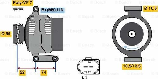 BOSCH 0 125 711 046 - Alternator furqanavto.az