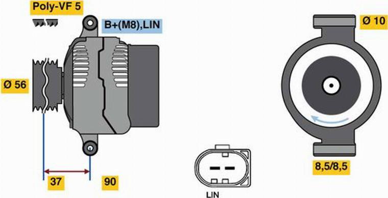 BOSCH 0125711014 - Alternator furqanavto.az