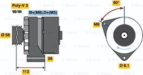 BOSCH 0 120 469 012 - Alternator furqanavto.az