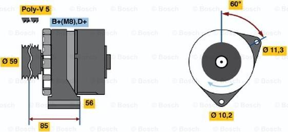 BOSCH 0 120 468 036 - Alternator furqanavto.az