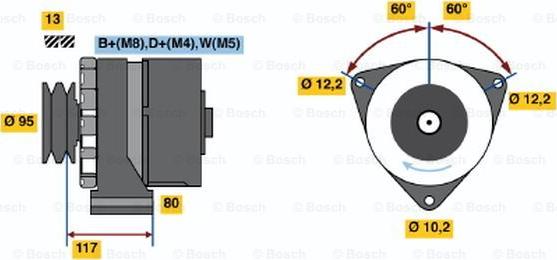 BOSCH 0 986 041 580 - Alternator furqanavto.az