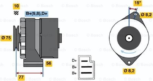 BOSCH 0 986 030 740 - Alternator furqanavto.az