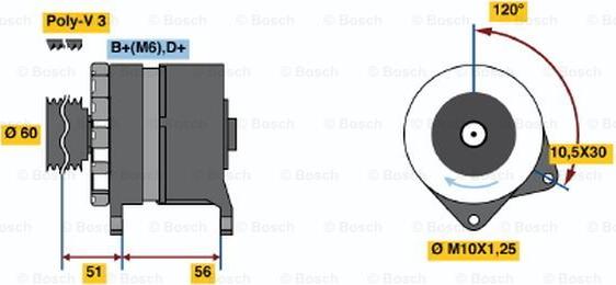 BOSCH 0 120 488 274 - Alternator furqanavto.az