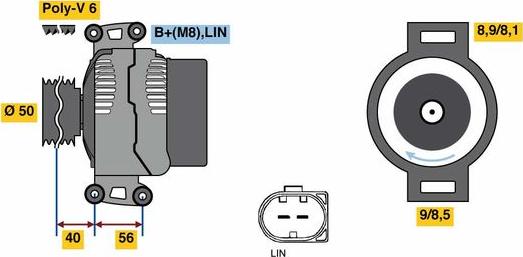 BOSCH 0 121 813 001 - Alternator furqanavto.az