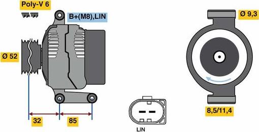 BOSCH 0 121 715 002 - Alternator furqanavto.az