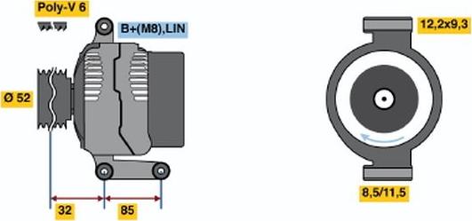 BOSCH 0 121 715 032 - Alternator furqanavto.az