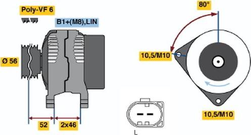 BOSCH 0 121 715 024 - Alternator furqanavto.az