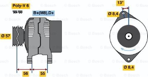 BOSCH 0 123 500 004 - Alternator furqanavto.az