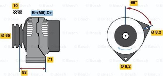 BOSCH 0 123 500 005 - Alternator furqanavto.az