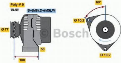 BOSCH 0 123 515 500 - Alternator furqanavto.az