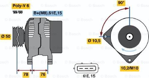 BOSCH 0 986 039 720 - Alternator furqanavto.az