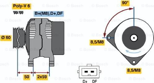 BOSCH 0 123 515 013 - Alternator furqanavto.az