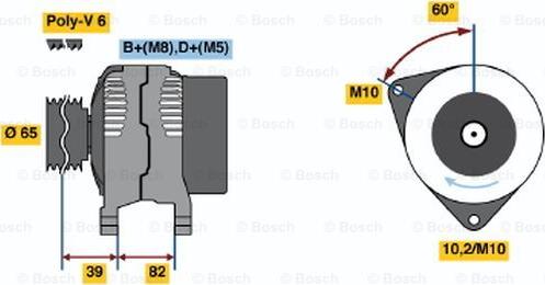 BOSCH 0 123 510 092 - Alternator furqanavto.az