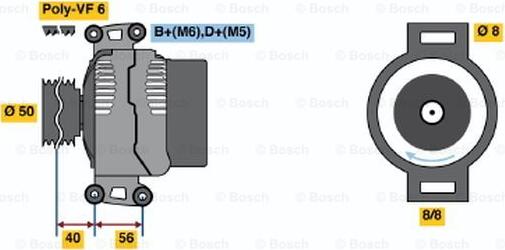 BOSCH 0 123 510 107 - Alternator furqanavto.az