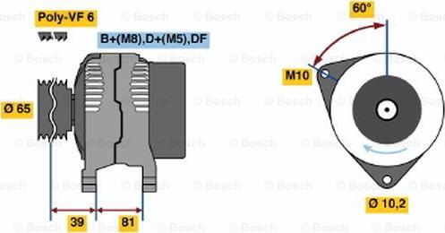 BOSCH 0 123 520 004 - Alternator furqanavto.az