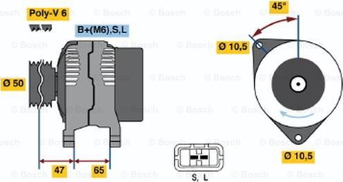 BOSCH 0 986 038 460 - Alternator furqanavto.az