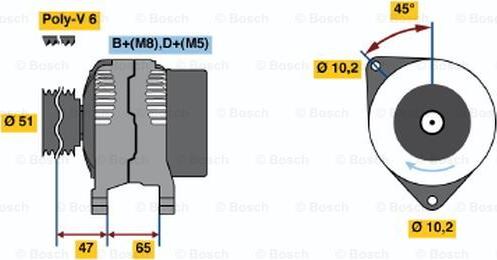 BOSCH 0 986 040 300 - Alternator furqanavto.az