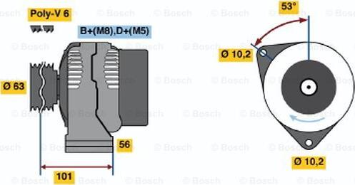 BOSCH 0 986 040 211 - Alternator furqanavto.az