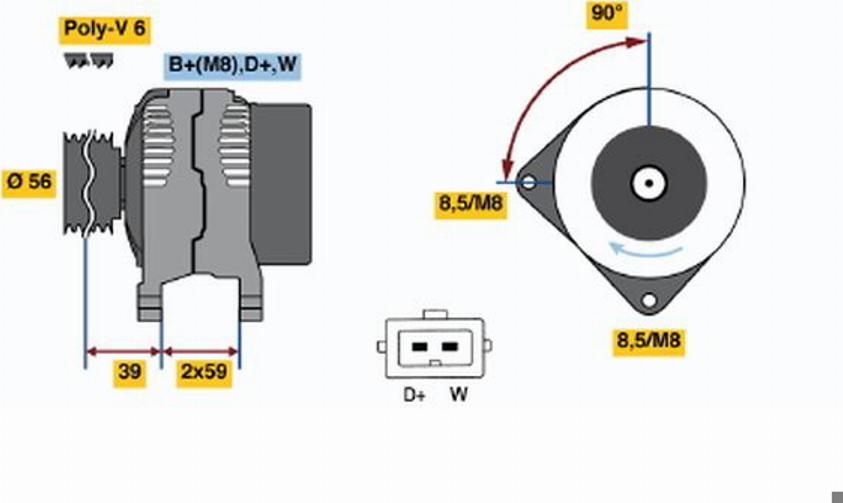 BOSCH 0 123 310 025 - Alternator furqanavto.az