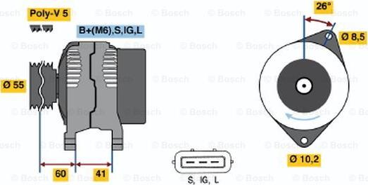 BOSCH 0 986 041 160 - Alternator furqanavto.az