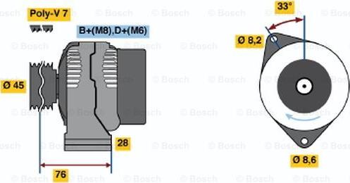 BOSCH 0 123 214 002 - Alternator furqanavto.az