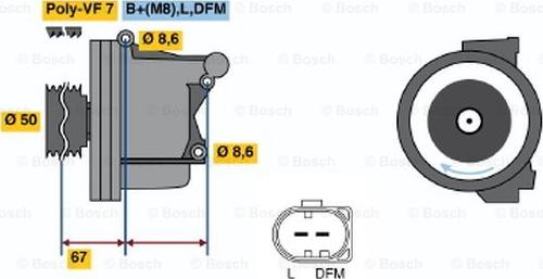 BOSCH 0 122 0AA 1P0 - Alternator furqanavto.az