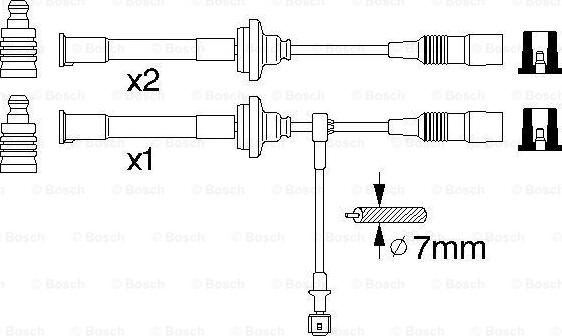 BOSCH 0 356 912 820 - Alovlanma kabeli dəsti furqanavto.az