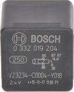 BOSCH 0 332 019 204 - Rele, əsas cərəyan furqanavto.az