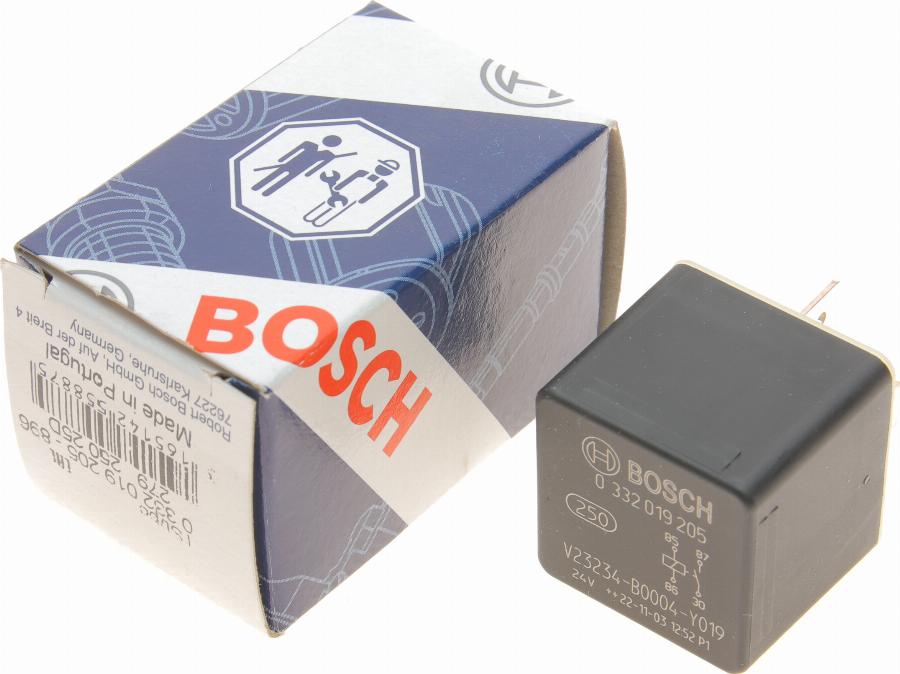 BOSCH 0 332 019 205 - Rele, əsas cərəyan furqanavto.az