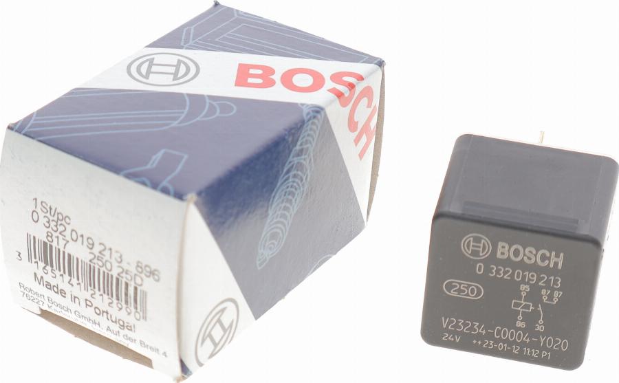 BOSCH 0 332 019 213 - Rele, əsas cərəyan furqanavto.az