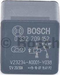 BOSCH 0 332 209 152 - Rele, əsas cərəyan furqanavto.az