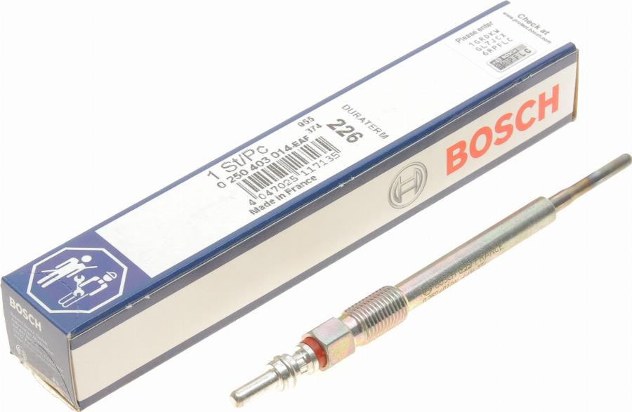 BOSCH 0 250 403 014 - İşıqlandırma şamı furqanavto.az