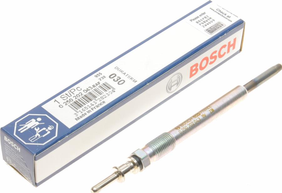 BOSCH 0 250 202 043 - İşıqlandırma şamı furqanavto.az